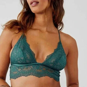 Free People  Intimately Maya Longline Lace Bralette.  Size Medium. NWT j…